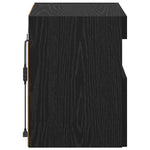 Tv Veggskap Med Led Svart Eik 40 X 30 X 40 Cm Konstruert Tre