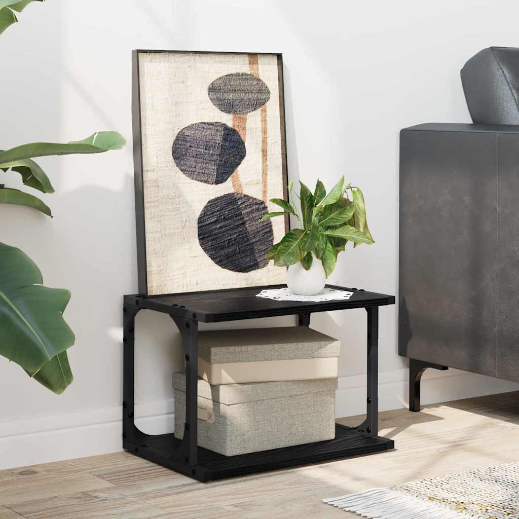 Skiverstativ Svart Eik 41 X 28 X 33.5 Cm Konstruert Tre