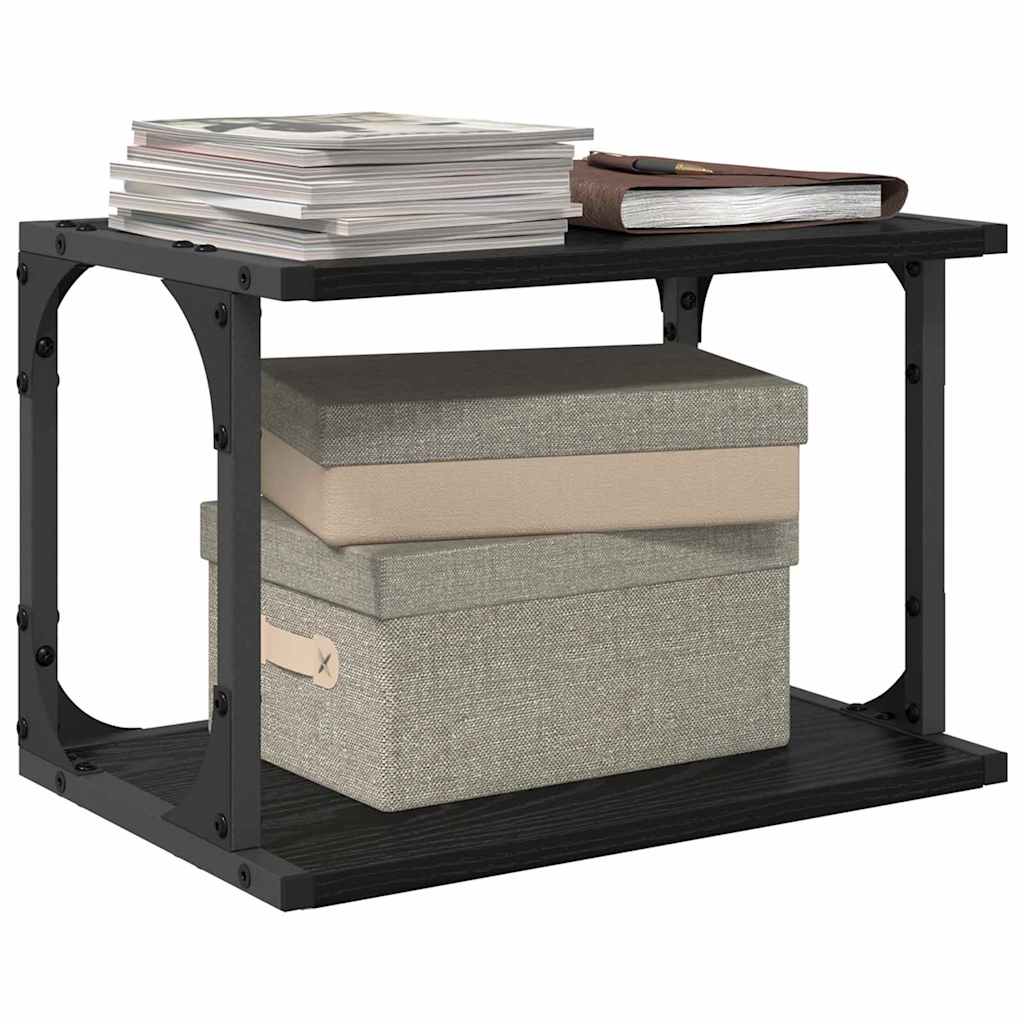 Skiverstativ Svart Eik 41 X 28 X 33.5 Cm Konstruert Tre