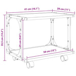 Skiverstativ Svart Eik 41 X 28 X 33.5 Cm Konstruert Tre