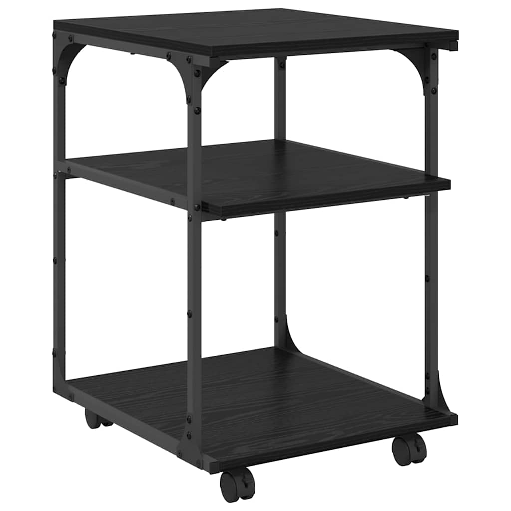 Skiverstativ Svart Eik 43 X 48 X 64 Cm Konstruert Tre