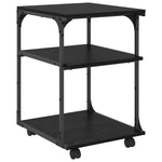 Skiverstativ Svart Eik 43 X 48 X 64 Cm Konstruert Tre