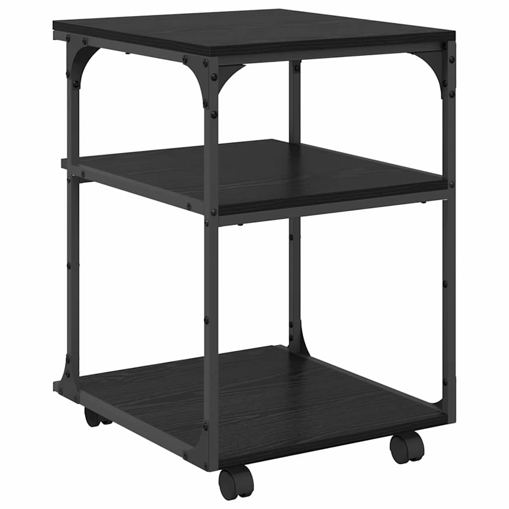 Skiverstativ Svart Eik 43 X 48 X 64 Cm Konstruert Tre