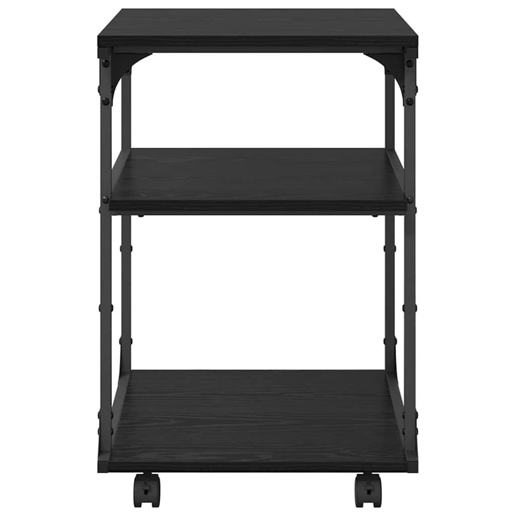 Skiverstativ Svart Eik 43 X 48 X 64 Cm Konstruert Tre
