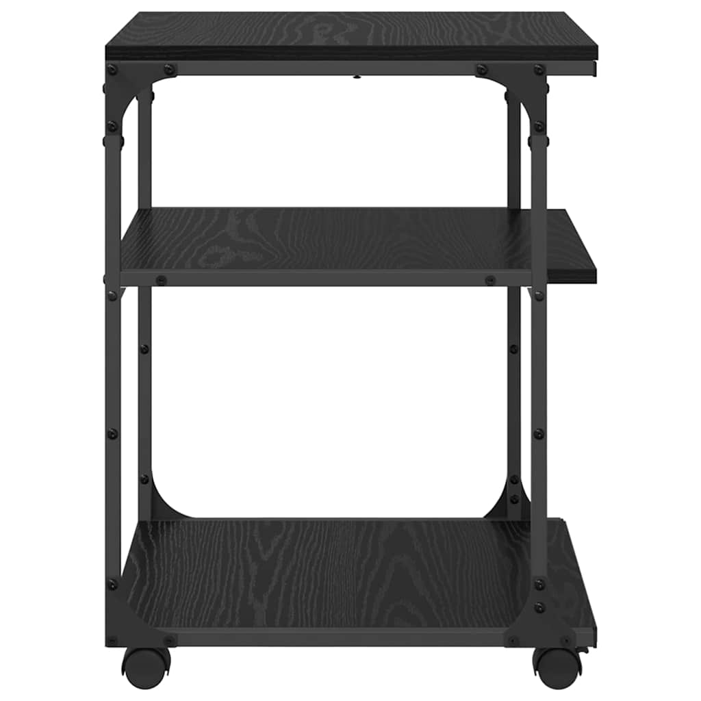Skiverstativ Svart Eik 43 X 48 X 64 Cm Konstruert Tre