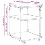 Skiverstativ Svart Eik 43 X 48 X 64 Cm Konstruert Tre