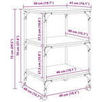 Skiverstativ Artisan Eik 50 X 41 X 75 Cm Konstruert Tre