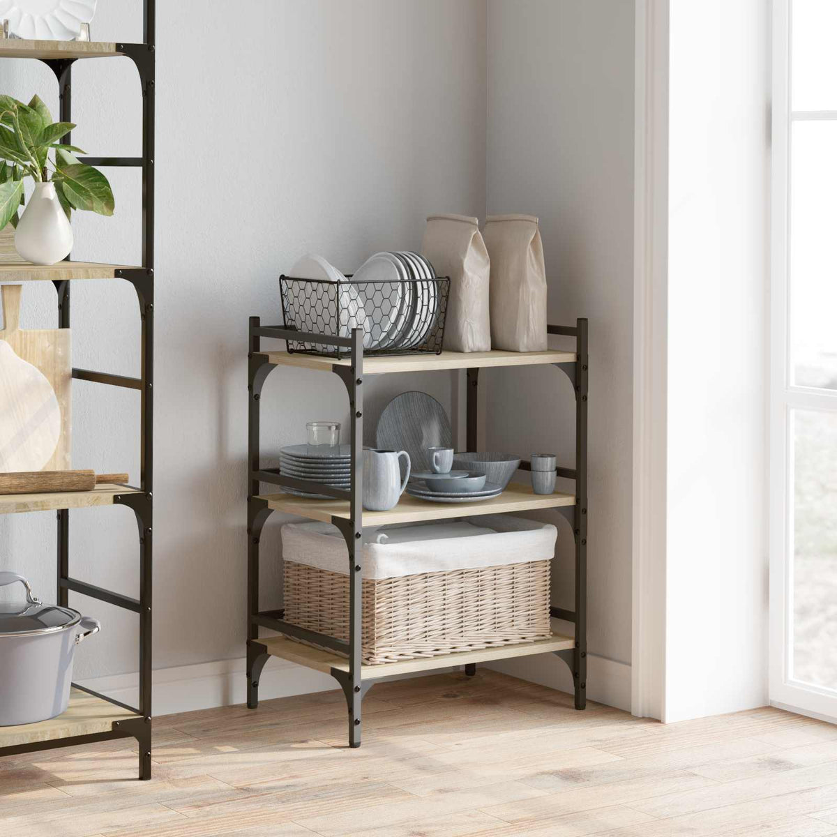 Kjøkkenvogn Sonoma Eik 50 X 35 X 75,5 Cm Konstruert Tre
