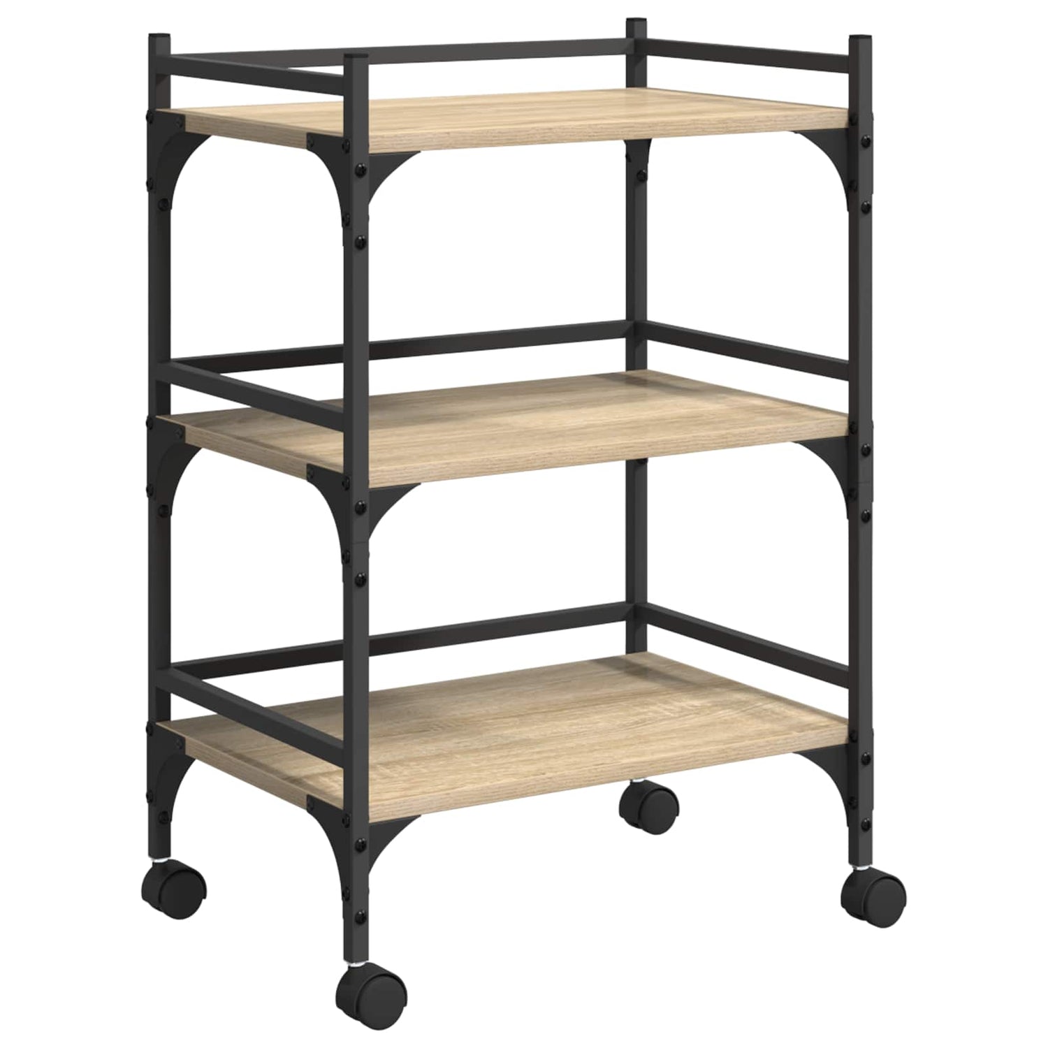 Kjøkkenvogn Sonoma Eik 50 X 35 X 75,5 Cm Konstruert Tre