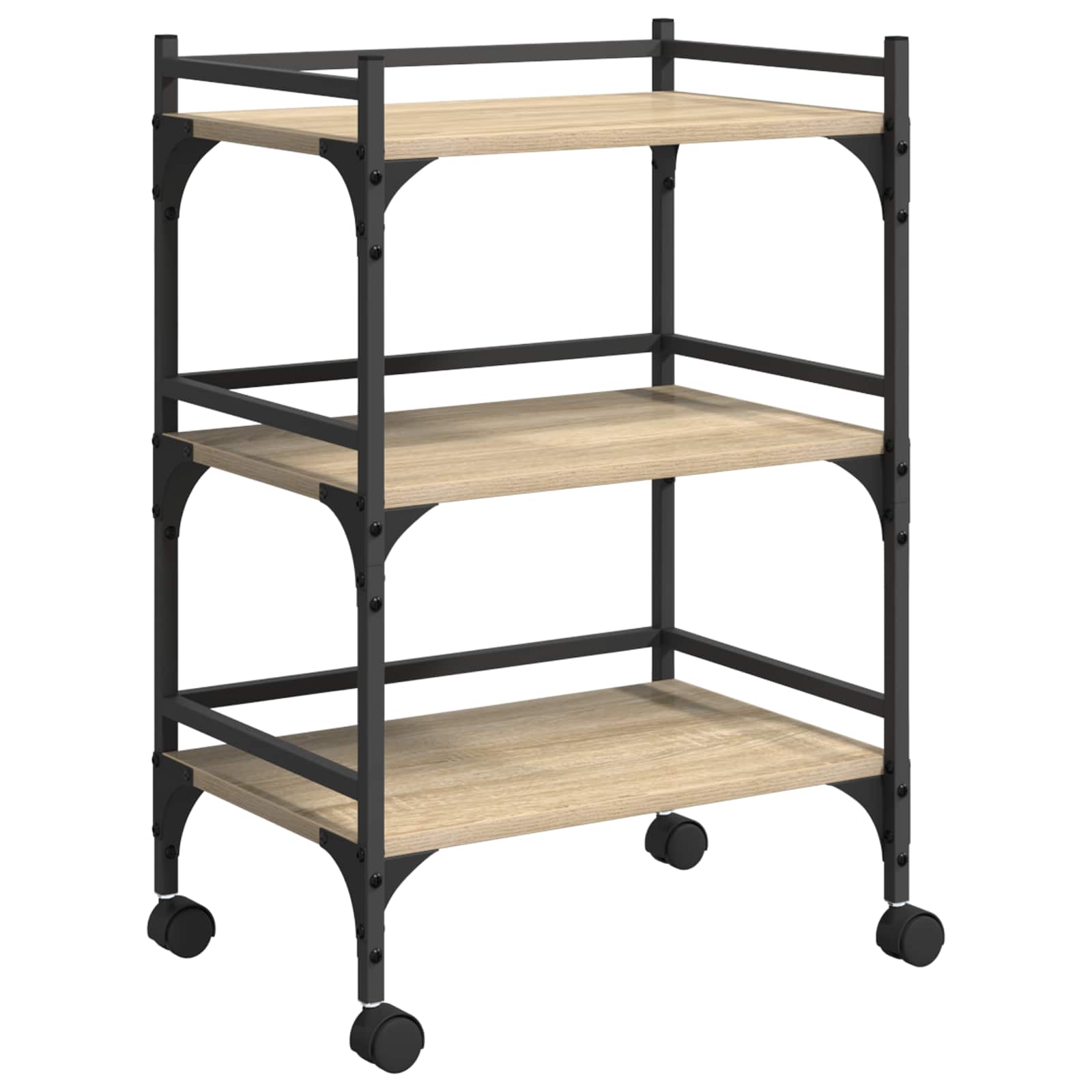Kjøkkenvogn Sonoma Eik 50 X 35 X 75,5 Cm Konstruert Tre