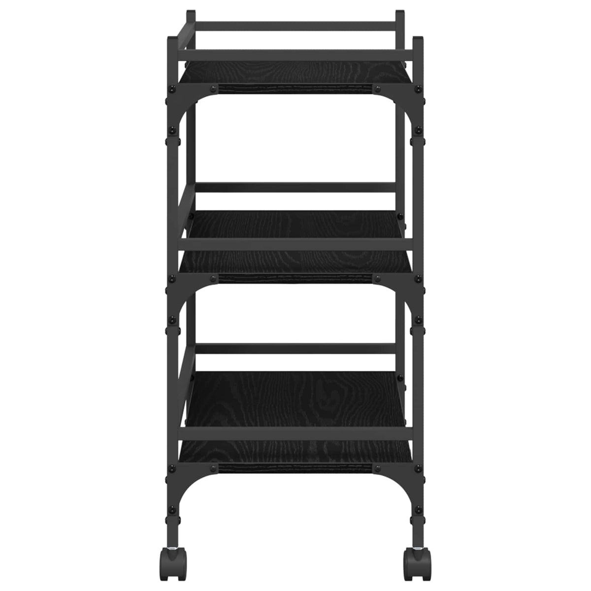 Kjøkkenvogn Svart Eik 50 X 35 X 75.5 Cm Konstruert Tre