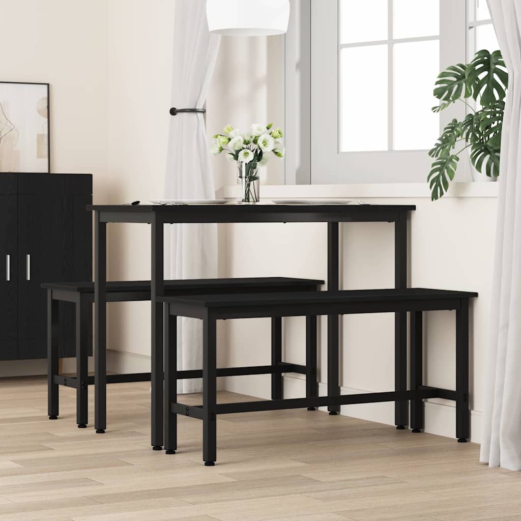 Spisebenk Svart Eik 100 X 32,5 X 48,5 Cm