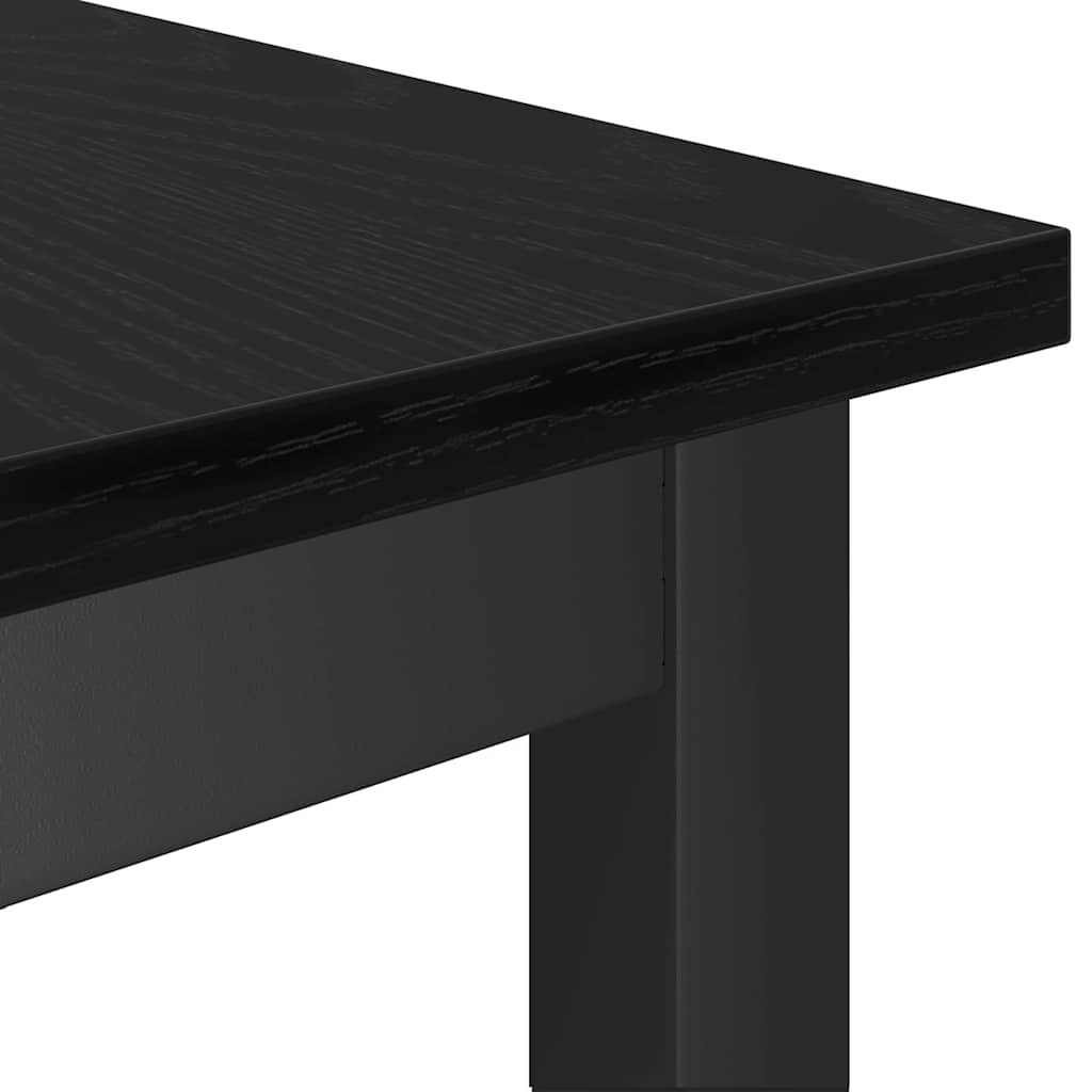 Spisebenk 2 Pcs Svart Eik 100 X 32,5 X 48,5 Cm