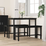 Spisebenk 2 Pcs Svart Eik 100 X 32,5 X 48,5 Cm