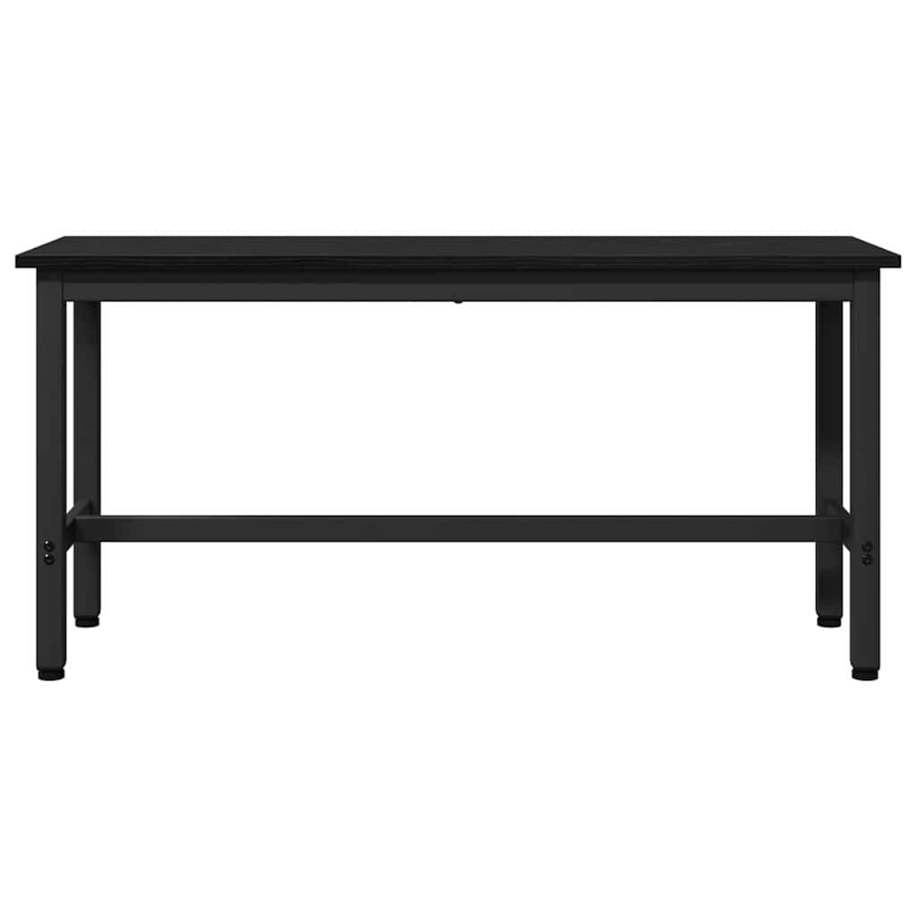 Spisebenk 2 Pcs Svart Eik 100 X 32,5 X 48,5 Cm