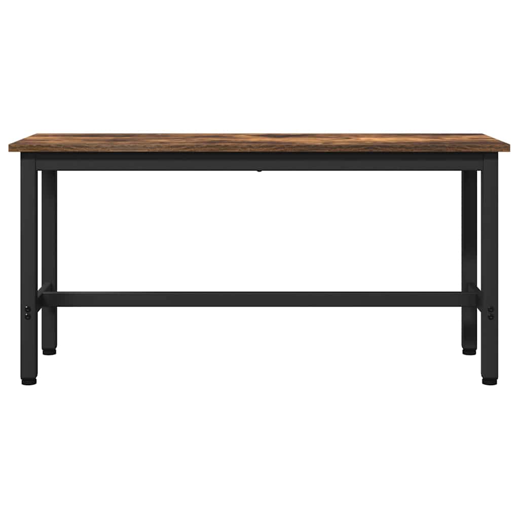 Spisebenk 2 Pcs Røkt Eik 100 X 32,5 X 48,5 Cm