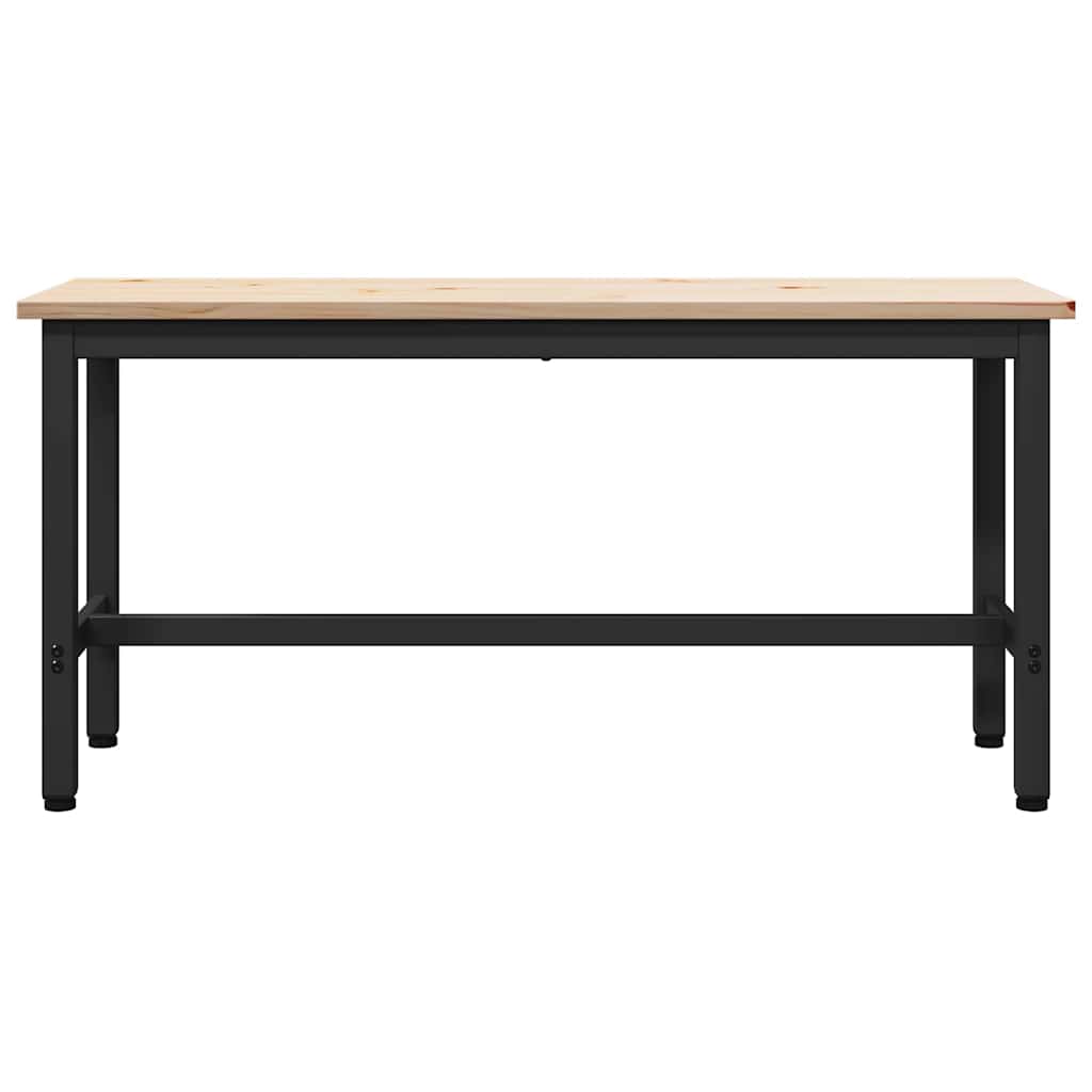 Spisebenk Naturlig 100 X 32,5 X 49 Cm Massivt Furutre