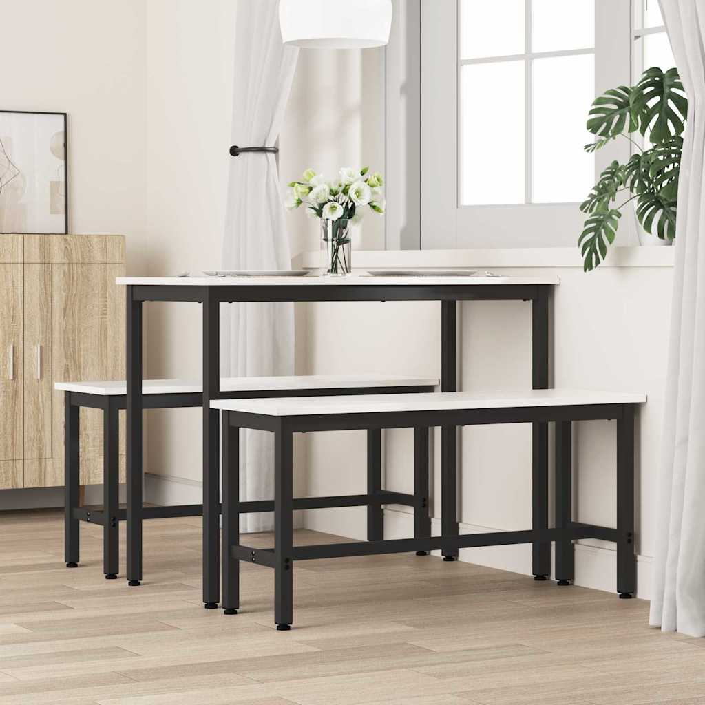 Spisebenk Hvit 100 X 32,5 X 49 Cm Massivt Furutre