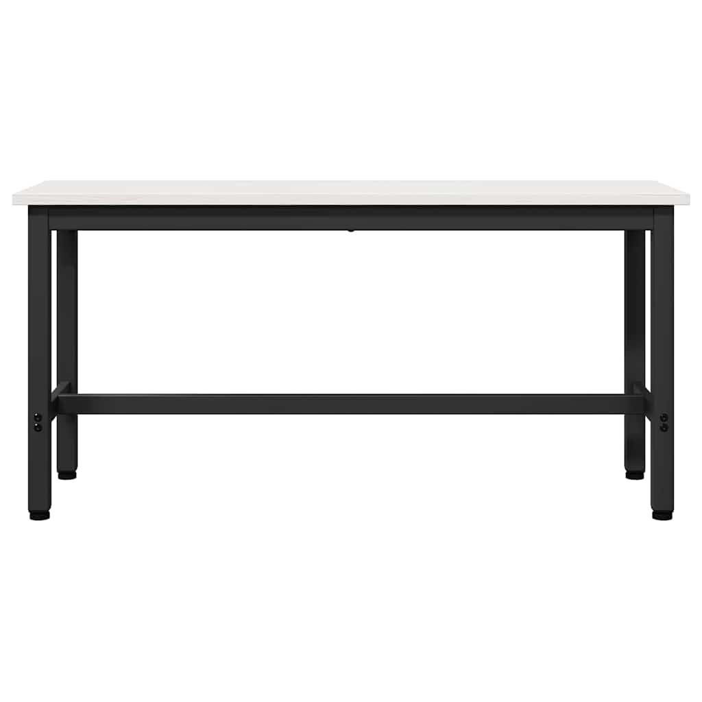 Spisebenk Hvit 100 X 32,5 X 49 Cm Massivt Furutre