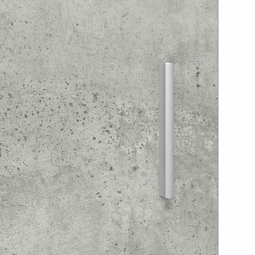 Tre Skap Med Lagring Betonggrå 50 X 29 X 100 Cm Konstruert Tre