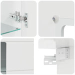 Tre Skap Høyglanset Hvit 50 X 29 X 100 Cm Konstruert Tre