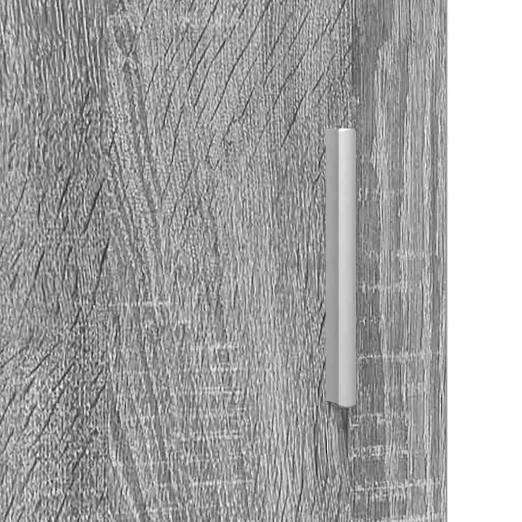 Tre Skap Med Lagring Grå Sonoma 50 X 29 X 100 Cm Konstruert Tre