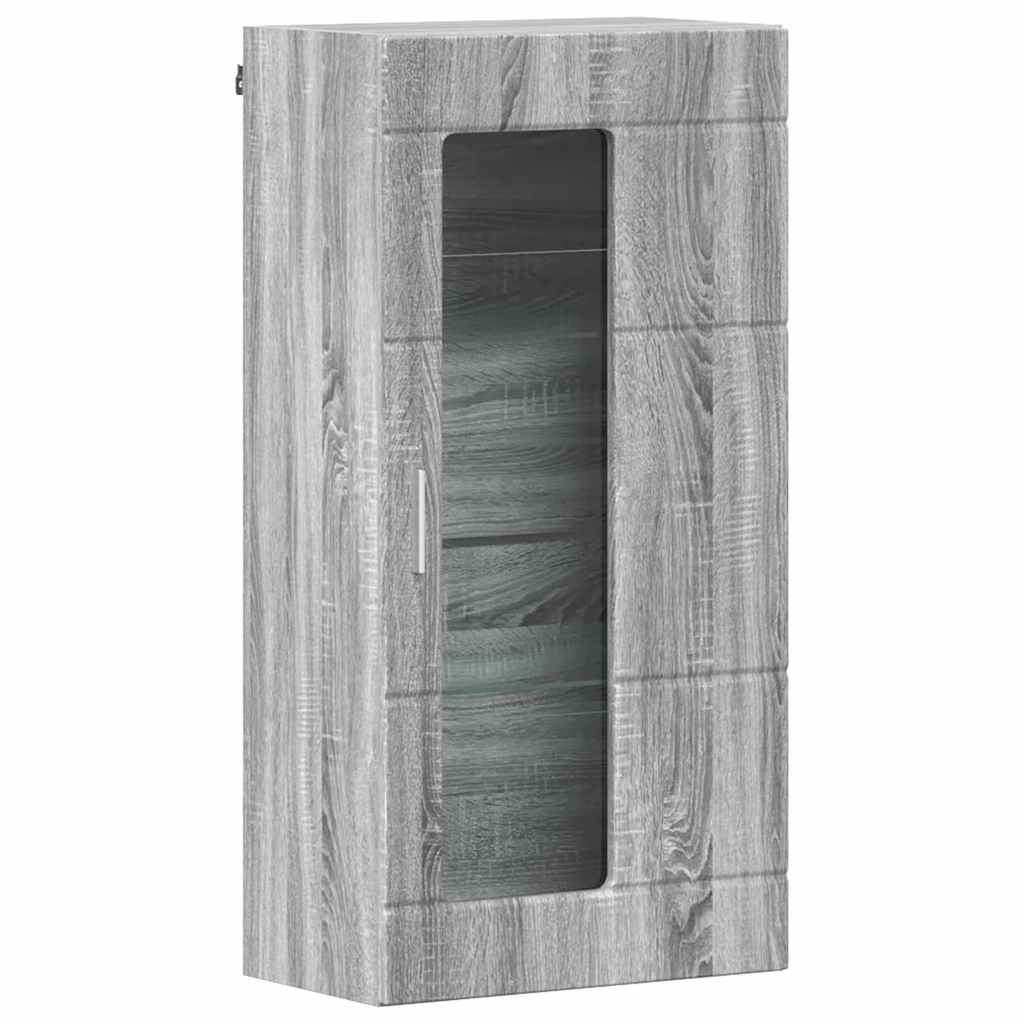 Tre Skap Med Lagring Grå Sonoma 50 X 29 X 100 Cm Konstruert Tre