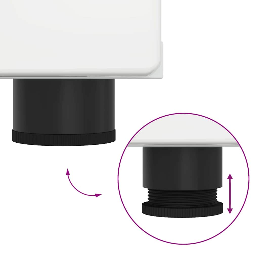 Tre Skap Høyglanset Hvit 150 X 39 X 30 Cm Konstruert Tre