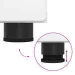 Tre Skap Høyglanset Hvit 150 X 39 X 30 Cm Konstruert Tre