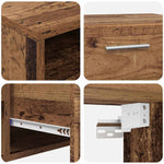 Tre Skap Med Skuff Gammelt Tre 150 X 39 X 30 Cm Konstruert Tre