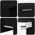 Tre Skap Med Skuff Svart 100,5 X 39 X 30 Cm Konstruert Tre