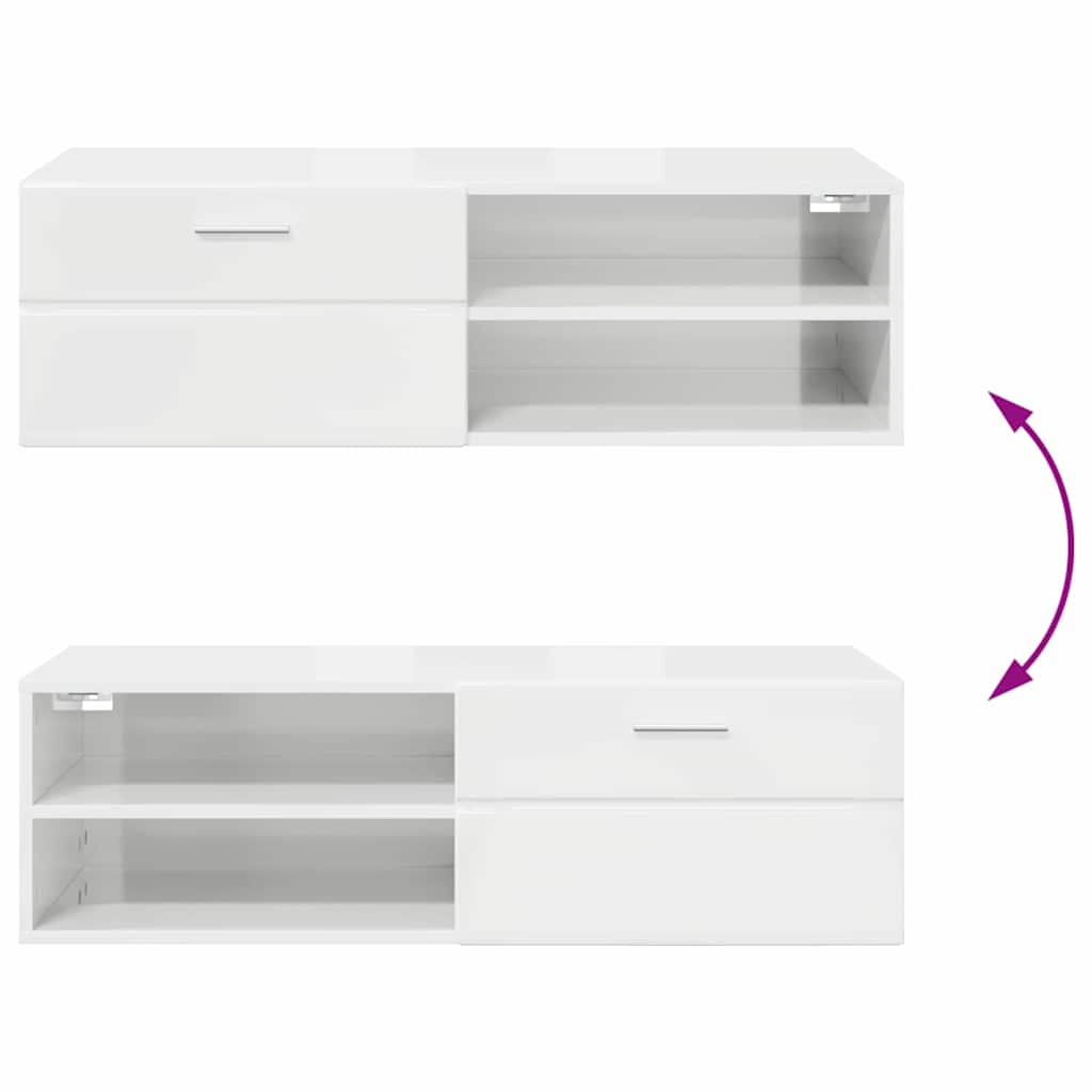 Tre Skap Med Skuff Betonggrå 100,5 X 39 X 30 Cm Konstruert Tre