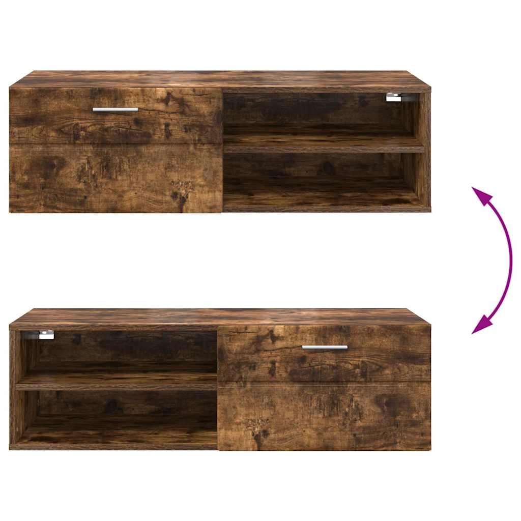 Tre Skap Med Skuff Røkt Eik 100,5 X 39 X 30 Cm Konstruert Tre