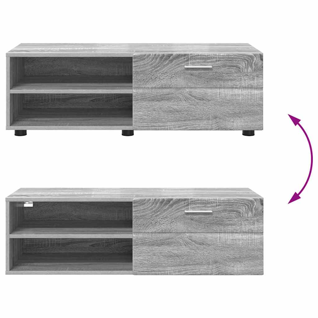 Tre Skap Med Skuff Grå Sonoma 100,5 X 39 X 30 Cm Konstruert Tre