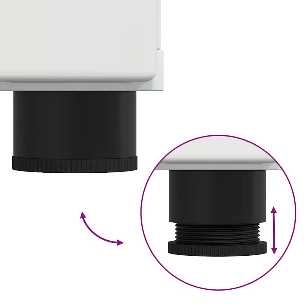 Serviesskap Høyglanset Hvit 55,5 X 29 X 100 Cm Konstruert Tre