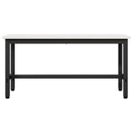 Spisebenk 2 Pcs Hvit 100 X 32,5 X 49 Cm Massivt Furutre