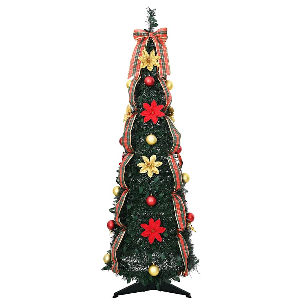 Kunstig Juletre Med 50 Led Med Stativ Grønn 120 Cm Pvc