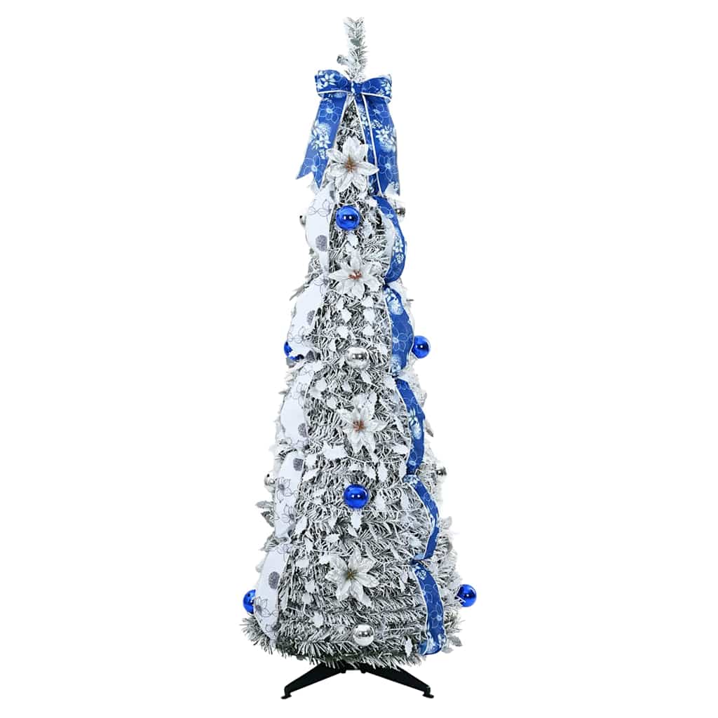 Kunstig Juletre Med 100 Led Med Stativ Grønn 150 Cm Pvc