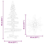 Trekjuletrær Med Stativ Brun 90 Cm Heltre Furu