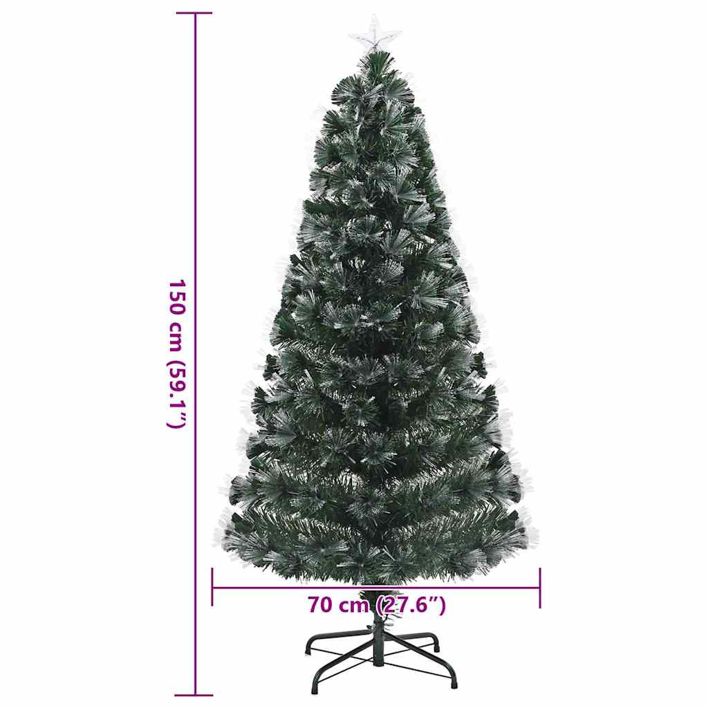 Kunstig Juletre Med Dekorative Strenglys Grønn 150 Cm Pvc