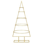 Metall Juletre Med Stativ Gull 90 Cm Pulverlakkert Stål