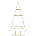 Metall Juletre Med Stativ Gull 125 Cm Pulverlakkert Stål