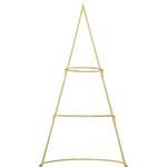 Metall Juletre Med Stativ Gull 210 Cm Pulverlakkert Stål