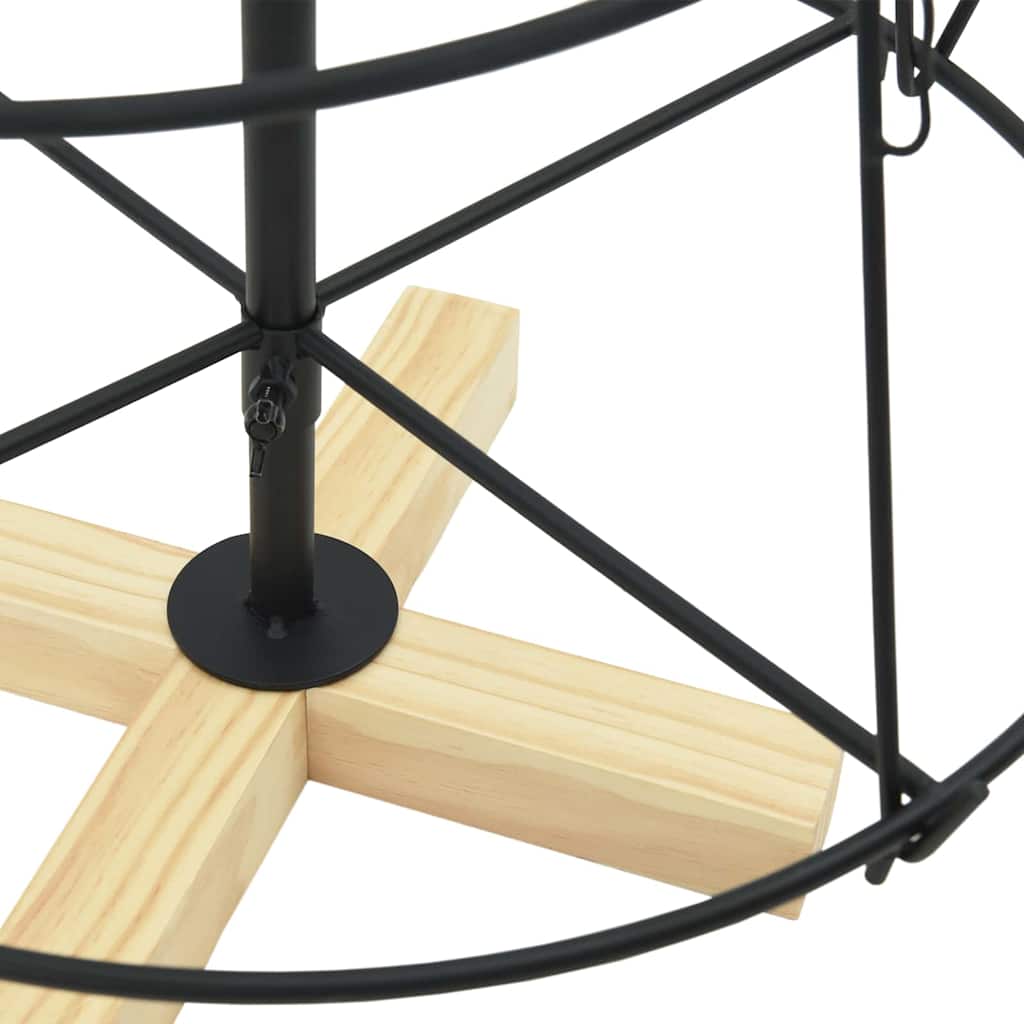 Julekjegle Tre Med Stativ Svart 125 Cm Stål