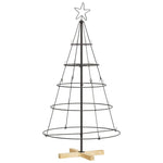 Julekjegle Tre Med Stativ Svart 125 Cm Stål