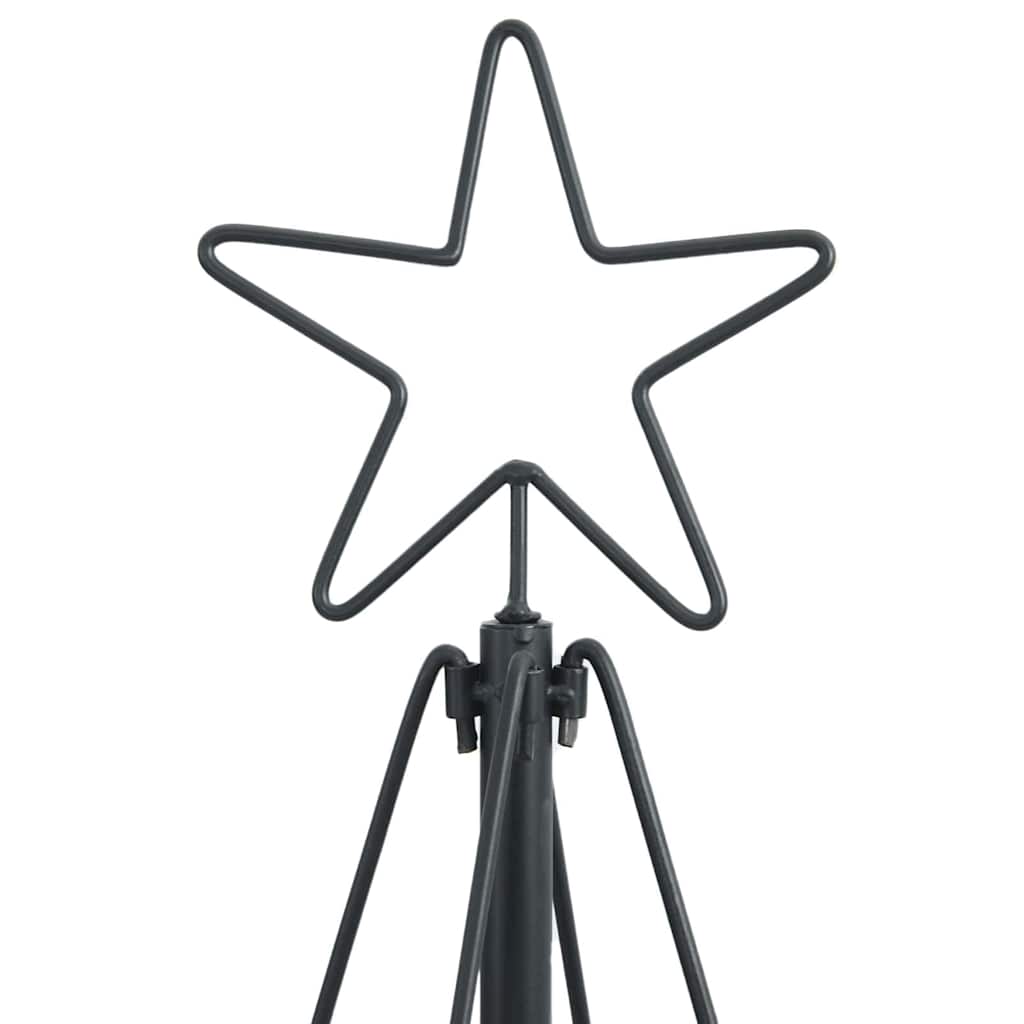 Julekjegle Tre Med Stativ Svart 210 Cm Stål