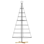 Julekjegle Tre Med Stativ Svart 210 Cm Stål