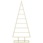 Metall Juletre Med Stativ Gull 125 Cm Pulverlakkert Stål