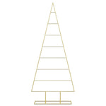 Metall Juletre Med Stativ Gull 150 Cm Pulverlakkert Stål