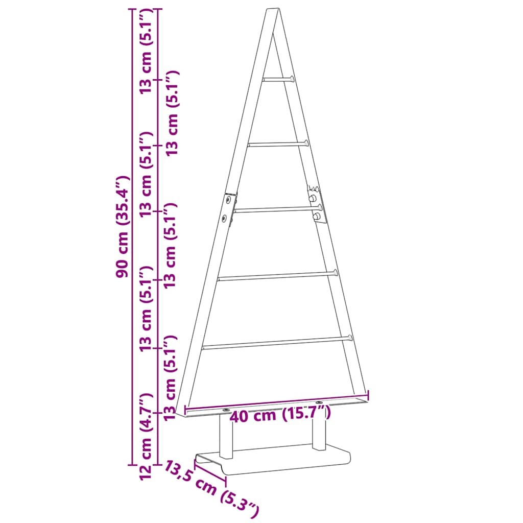 Metall Juletre Med Stativ Svart 90 Cm Stål